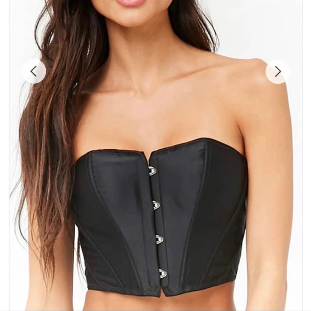 Forever 22 satin hook eye corset